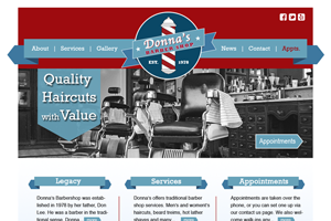 donna's barber shop home page