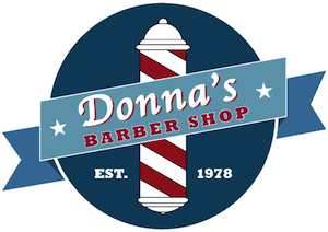 donna's barber shop logo thumbnail